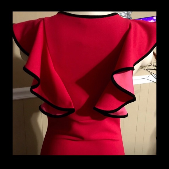 Touch me plunging neckline hot pink bodysuit - Picture 6 of 11